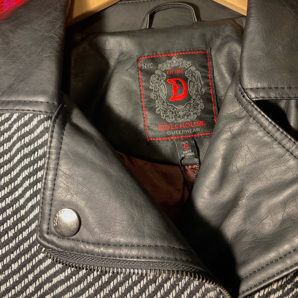 Black faux leather jacket